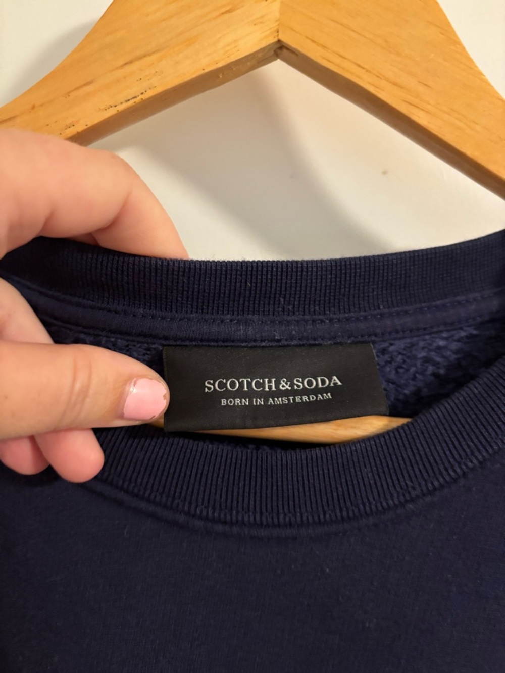 SCOTCH & SODA Embroidered Crewneck Sweatshirt Navy Size XL - Picture 7 of 11